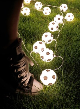 LED Soccer  String Garland Decoration Bedrooms Home Theme Pa