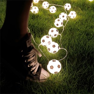 LED Soccer  String Garland Decoration Bedrooms Home Theme Pa