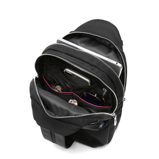 防盗牛津布双肩包女2021新款韩版百搭时尚小背包斜跨迷你帆布胸包