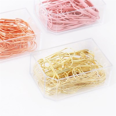 TUTU 50pcs/box 50mm Rose Gold Paperclips Electroplating Meta