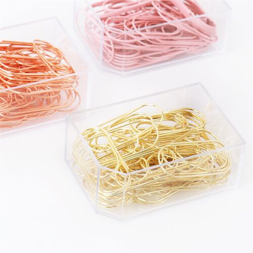 TUTU 50pcs/box 50mm Rose Gold Paperclips Electroplating Meta