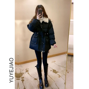 今年流行高级f感冬装三件套小个子网红穿搭棉服外套裤子冬季套装