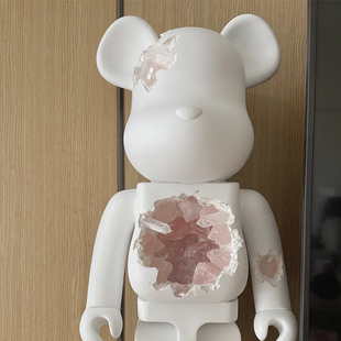 暴力熊大摆0落厅 客地网n红熊积木熊摆件bearbrick1000%饰品7件cm