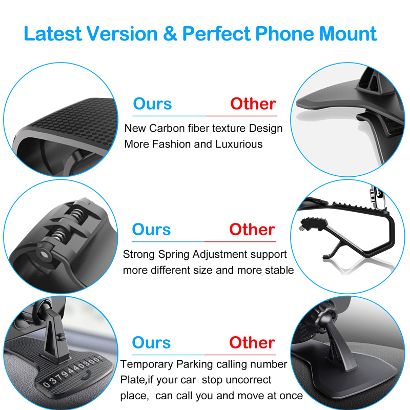 速发New HUD Car Dashboard Phone stand 360° Adjustable GPS C 3C数码配件 其它配件 原图主图