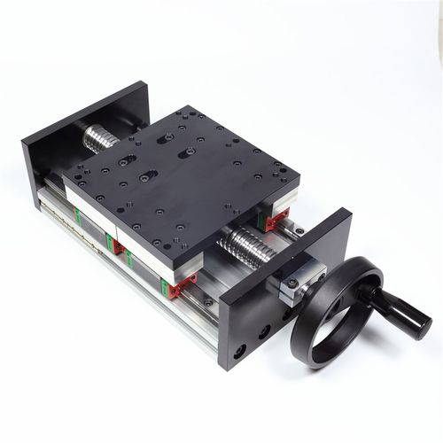 重型滑台模组步进伺服手动滑台H150滚珠丝杠86电机电动双向正反牙