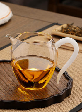 茶海清韵公道杯玻璃加厚耐热分茶器过滤公杯功夫茶具