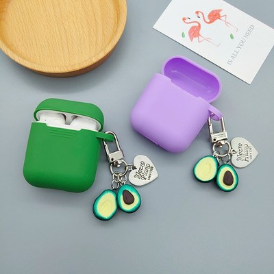 Cute Green Silicone Earphones Cases For AirPods Case Blueto