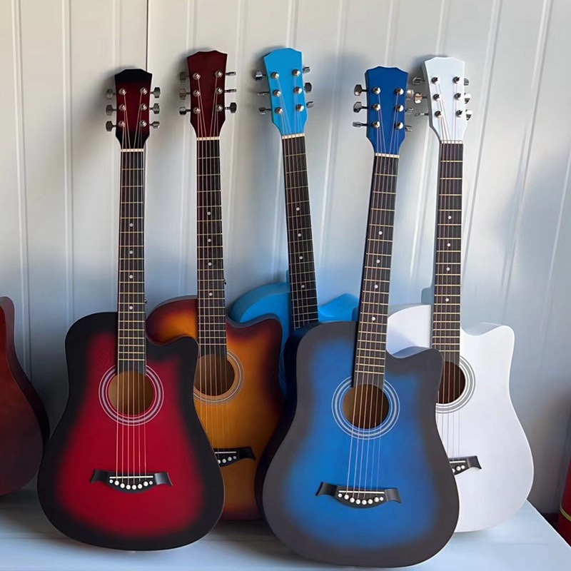 网红初学者38寸41寸民谣单板木吉他新J手练习吉它男女学生成人乐