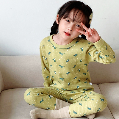 儿童纯棉秋衣秋裤套装男女宝秋冬季保暖内衣睡衣儿童家居服