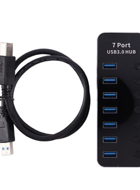 Usb 3.0 Hub Powered 7 Port Usb Extender Aluminum Splitter wi