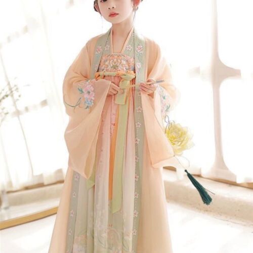 速发儿童汉服女童夏古风超仙古装襦裙F中国风连衣裙小女孩唐装演