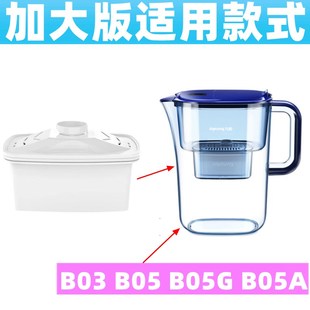 B02 B05家用厨房直饮过滤壶净水壶净水器通用滤芯 B03 B04