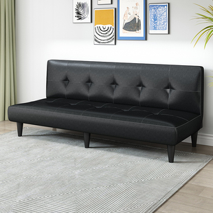 1米8懒人皮革仿皮三pu沙发床.沙发床简易床租房小户型折叠沙发