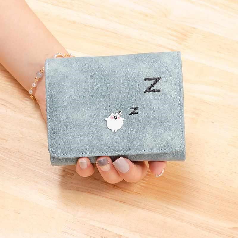新品20钱包女长款24新款韩版潮可爱时尚简约小清新学生折叠个性钱