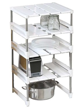 5ZV7衣柜分层隔板可伸缩多层免打孔省空间柜子分层架橱柜下水