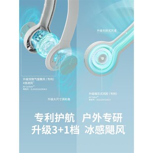 高档几素挂脖小风扇便携式随身无叶耳机充电超长续航静音懒人挂颈