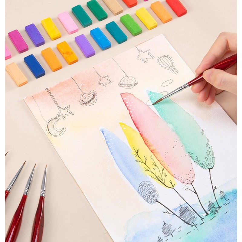 *6Pcs/Set Paint By Numbers Brushes Extra Fine Detail Paint B