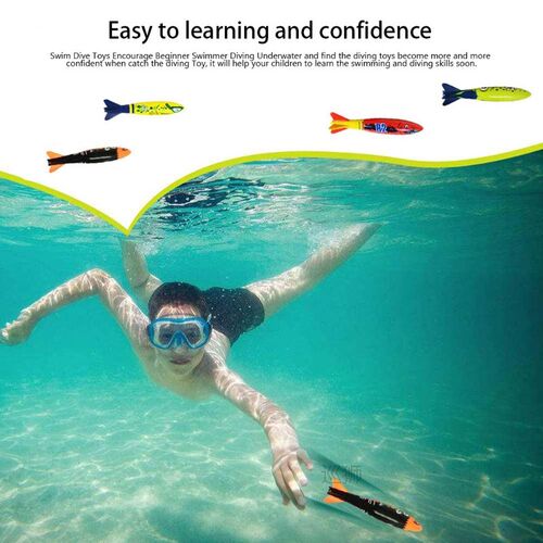 Diving Torpedo Rocket Throwing Toys Pool Diving Game Summer