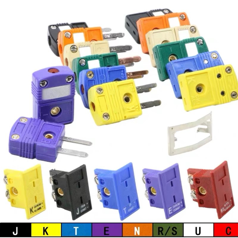 热电偶面板插头插座连接器K型热电偶插头测温线T型/K型热电偶接头