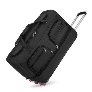 可折叠拉杆行李包大容量手提旅行袋带拉杆的软旅行包男防水行李袋