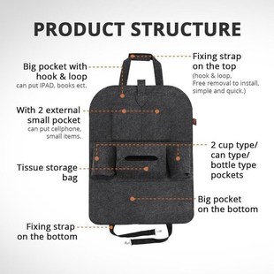 Storage Organize Auto Back Multi Seat Pcs Car Bag Pocket