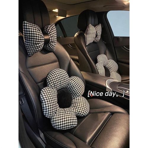 汽车头枕护颈枕一对车载腰靠腰托靠背垫护腰抱枕靠枕车用坐垫女生