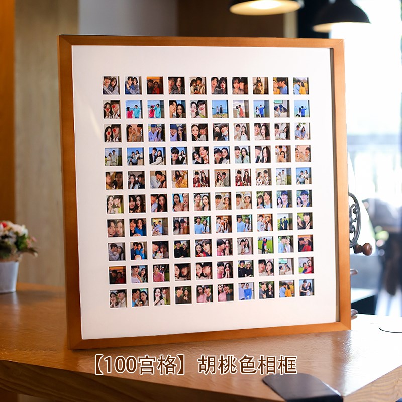 14Y48多9九宫格相框摆台洗照片定 制diyM拼图手工纪念情侣相册挂