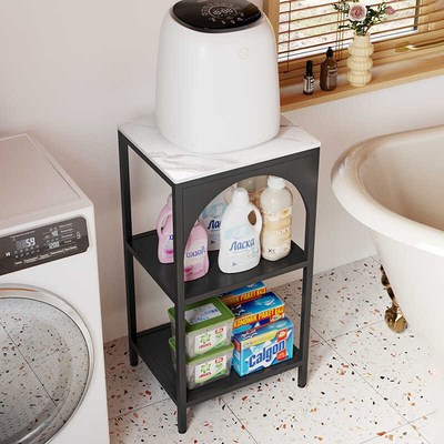 迷你洗衣机内衣裤多层置物架卫生间夹缝岩板收纳阳台洗衣液放置架
