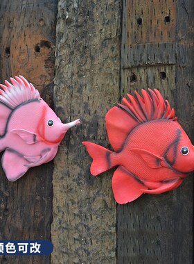 酒楼别墅海洋主题景观装饰品墙饰挂件玻璃钢半面海鱼雕塑树脂壁挂