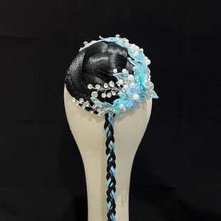 胶州秧歌古典舞蹈钱鼓舞澜水见月圆头饰艺考民间舞伞舞扇子舞发饰