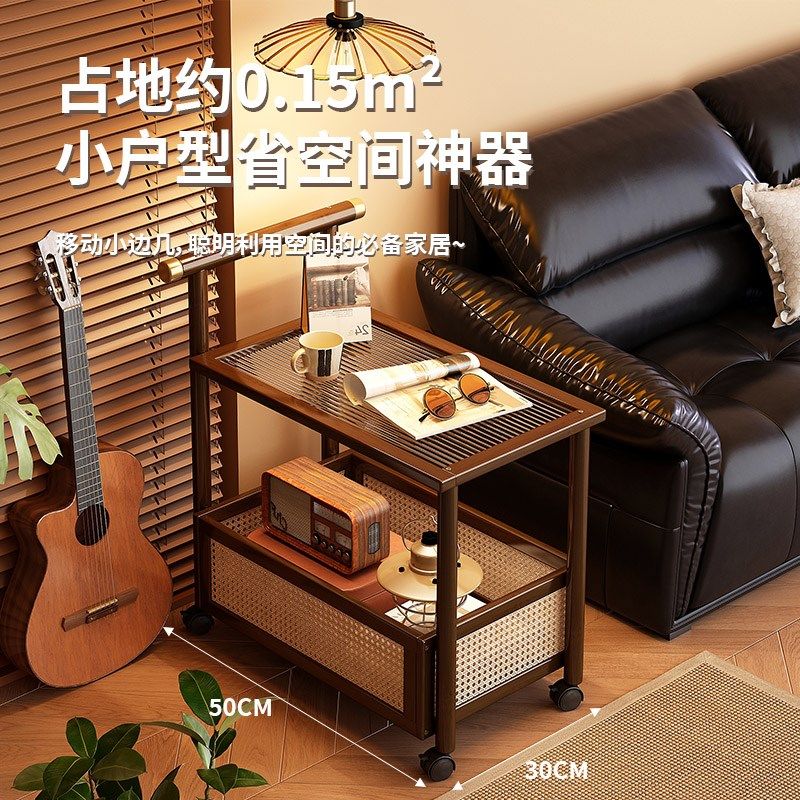 中古小推车家用可移动多功能置物架客厅沙发边几非实木简易储物架,住宅家具,移动边几/推车,淘宝优惠券,粉丝福利购,淘宝优惠卷