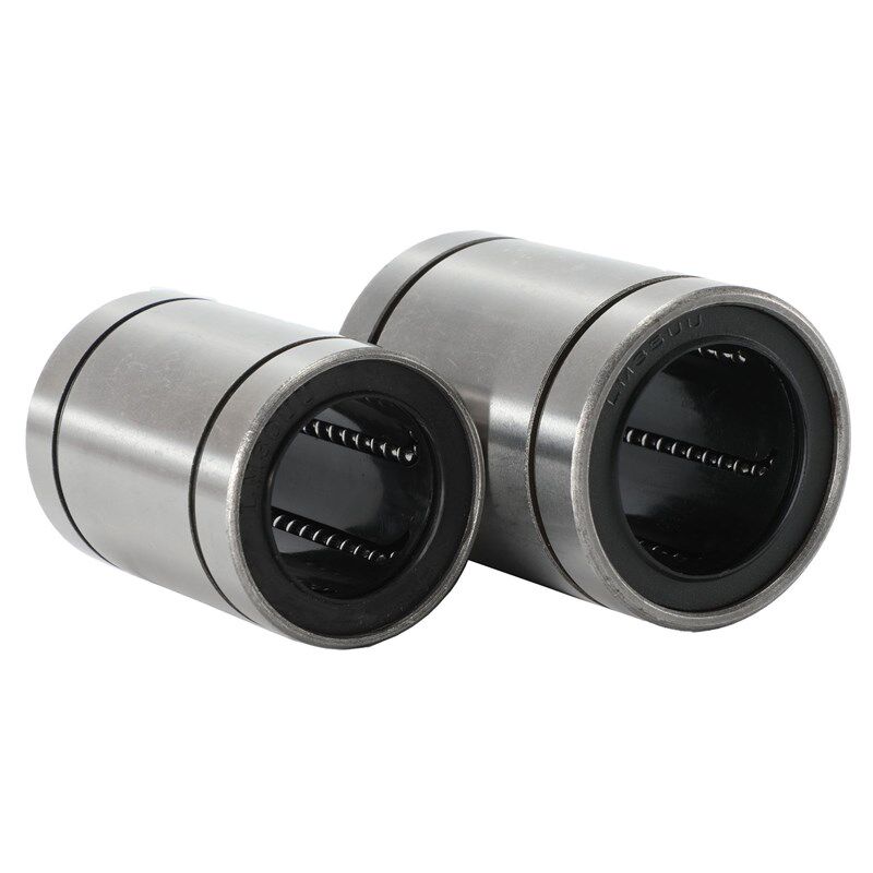 直线轴承lm50uu滚珠轴承带轴杆圆柱带法兰直线滑动轴承滚珠打印机