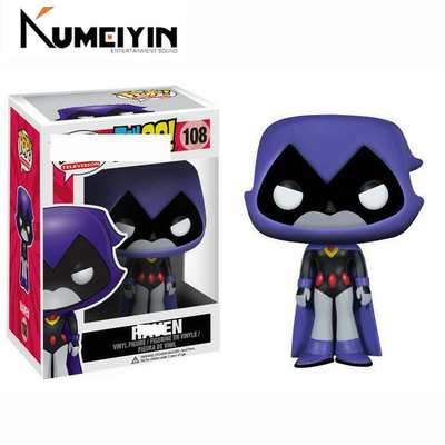 极速Funko POP 108# Teen Titans 10cm Raven child model toys