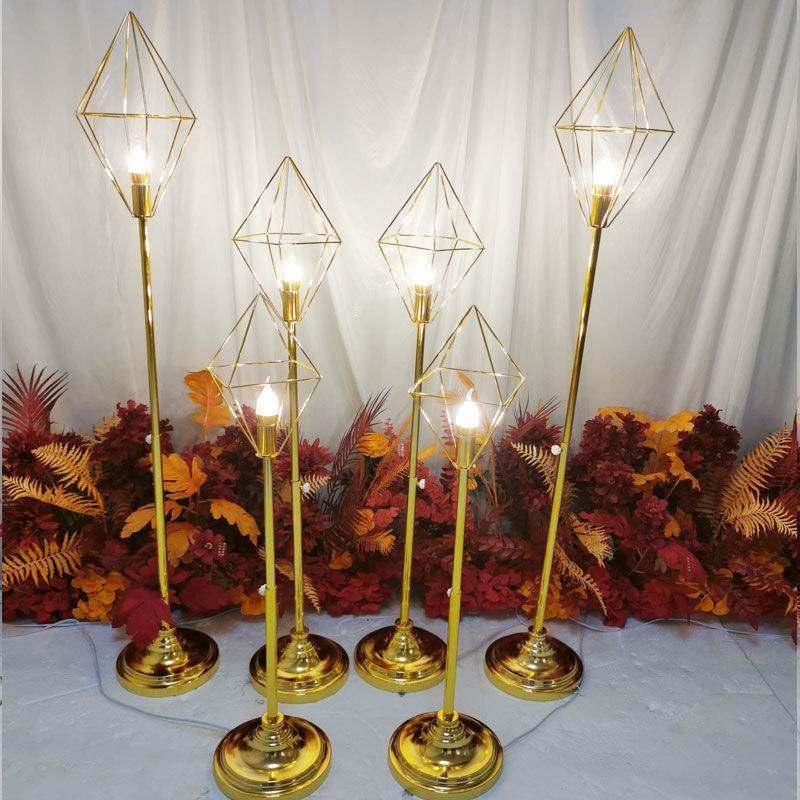 婚庆路引灯中式婚礼道具铁舞台场地布置结O艺婚灯台光T新款迎宾