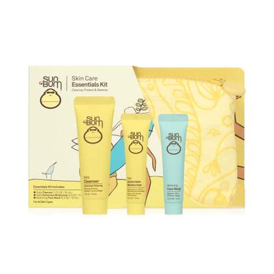 推荐Sun Bum Skin Care Essentials Travel Kit | Cleanse  Prote