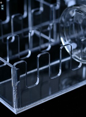 有机玻璃培养皿架 塑料培养皿5孔//10孔 亚克力透明架 竖放 90/10