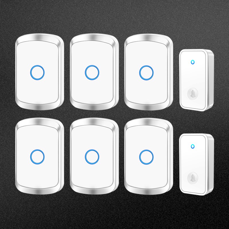 智能无线家用不用电池门铃自发电二拖六远距离电子遥控呼叫器