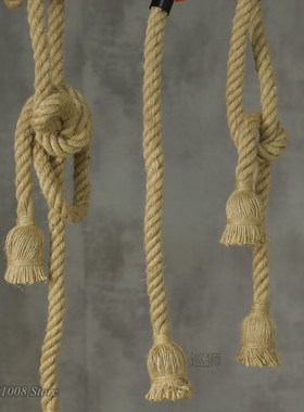 Hemp Rope Lights Vintage Countryside pendant lamp Living Roo