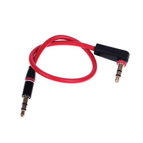 Length 30cm Car AUX Stereo Cable 3.5mm Male To Male Right A