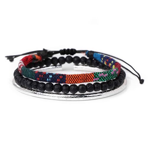小众高货Bohemia Embroidery Woven Anklets Surfer Beach Anklet