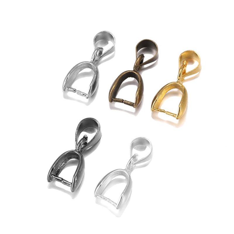 推荐.102050Pcs Gold Copper Pendant Clasps Hook Bails Clips C