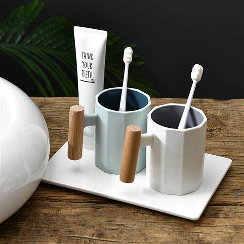漱口杯水杯家用h刷牙杯洗漱杯情侣菱形牙刷杯套装创意可携式牙缸