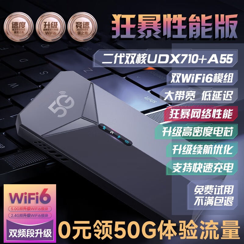 智创当下5g随身wifiWIFI无线网卡支持5G智能路由器超长续航车载笔