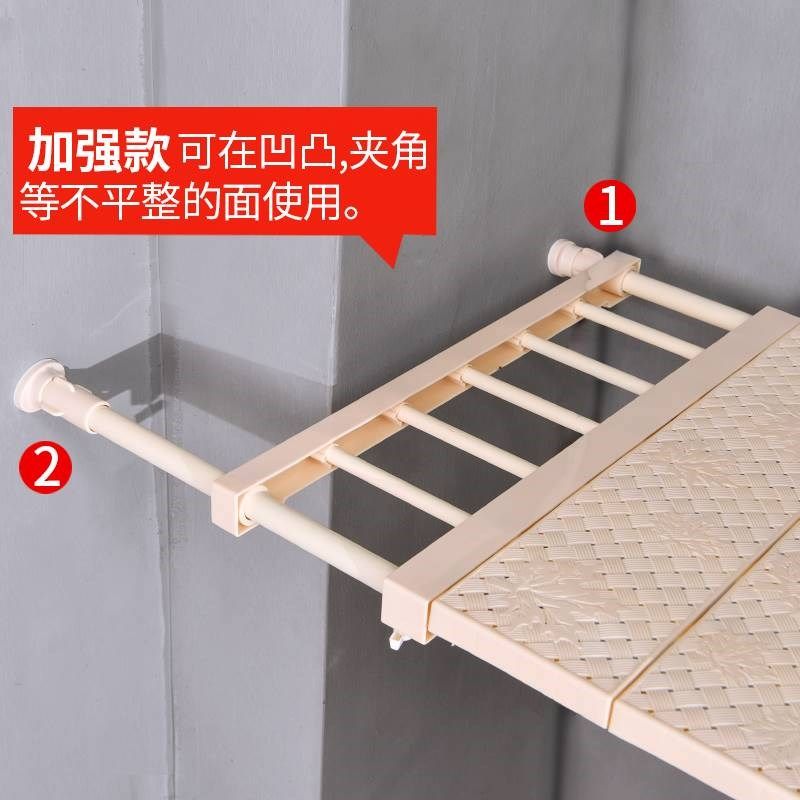 衣柜内收纳隔板分层架宿舍衣橱柜子隔层隔断分隔板伸缩置物架免钉