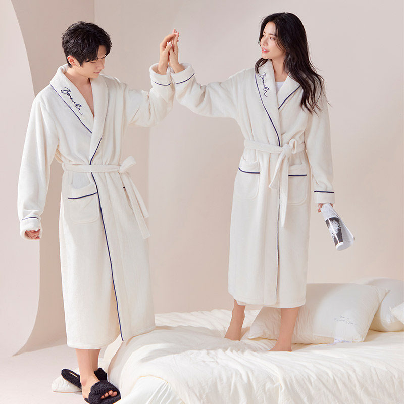 睡袍女春秋季浴袍女长款情侣睡衣2024年新款秋冬款浴袍男家居服,女士内衣/男士内衣/家居服,睡袍/浴袍,淘宝优惠券,粉丝福利购,淘宝优惠卷