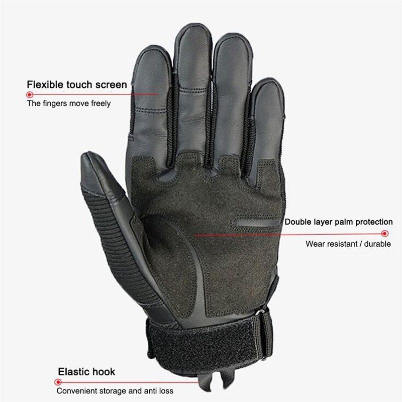 极速Winter Motorcycle Gloves Black Hard Knuckle Protective G