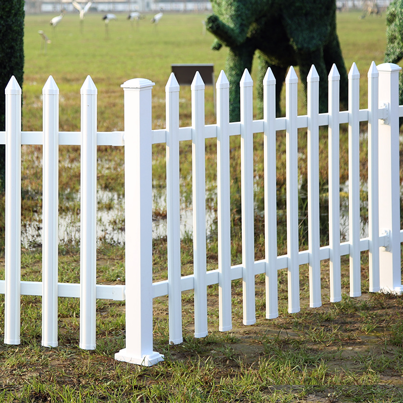 pvc塑钢护栏庭院围墙花园别墅栅栏校园花坛绿化围栏变压器篱笆白