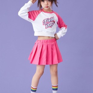 儿童啦啦队演出服春秋小学生运动会服装六一表演服幼儿园团体班服