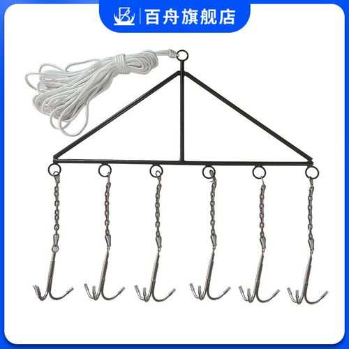 现货水域救援滚钩水下打捞排式滚钩可折叠式不锈钢救援尸体打捞排