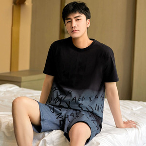 睡衣男款莫代尔夏季薄款2023新款凉感短袖短裤大码男士家居服套装